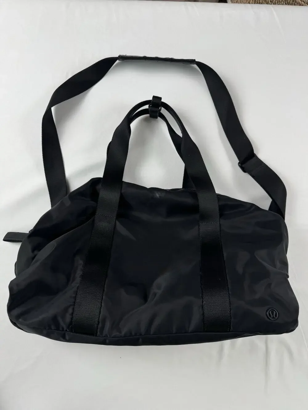 Lululemon Gym Duffle Bag Black Crossbody Double Handle